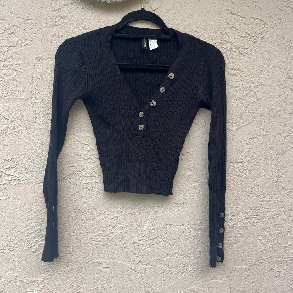 Black Sweater w/ Buttons